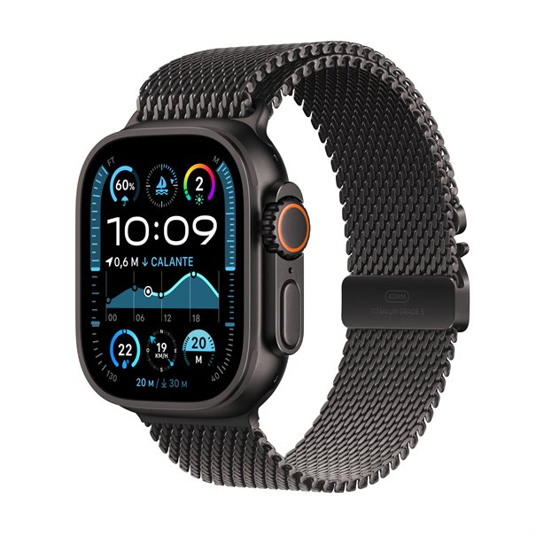 Apple Watch Ultra 2 (2024) black titanium 49mm 4G black titanium milanese loop S