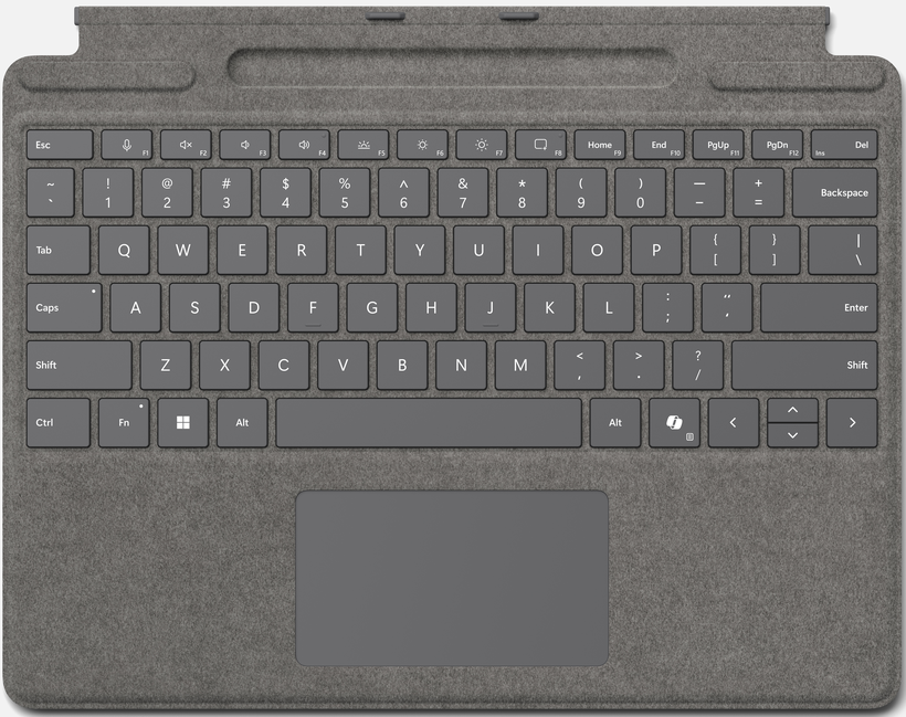 Microsoft Surface Pro 8/9/10/11 Type Cover /w Pen Storage Platinum