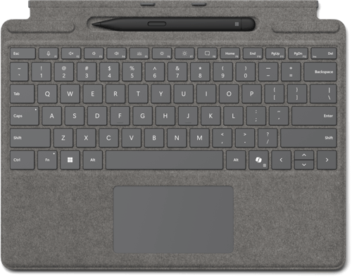 Microsoft Surface Pro 8/9/10/11 Type Cover mit Slim Pen 2 Platin