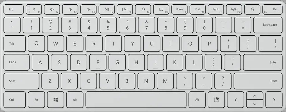 MS Designer Compact Keyboard weiß