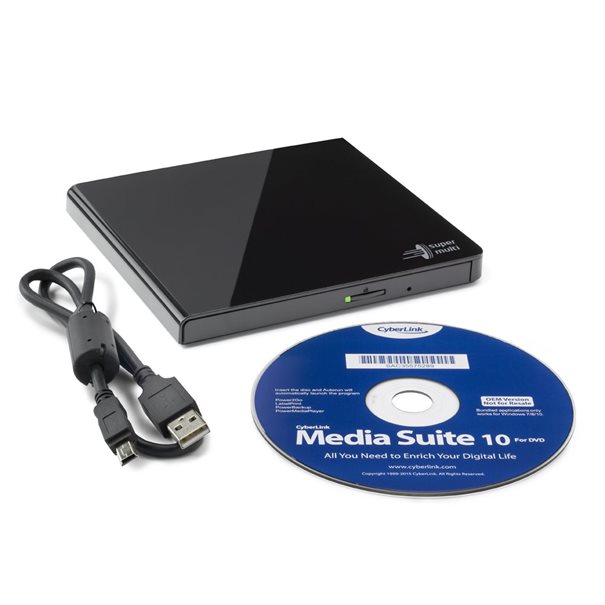 Hitachi-LG DVD±RW/±R Slim [USB Ext] GP57EB40 Ret. BLACK