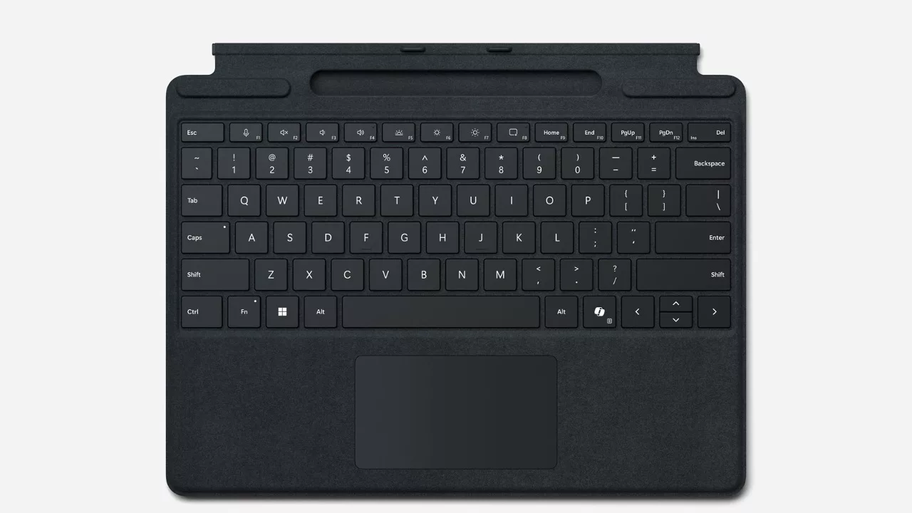Microsoft Surface Pro 8/9/10/11 Type Cover /w Pen Storage Black
